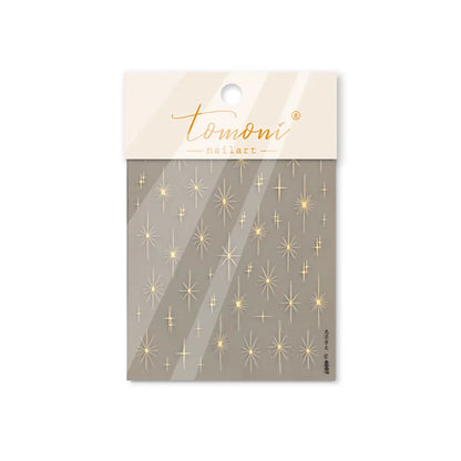 Gold Silver Starlight Laser Pink Colorful Glitter Star Bronzing Rhinestones Relief Nail Art Decorations Stickers Manicure Decals