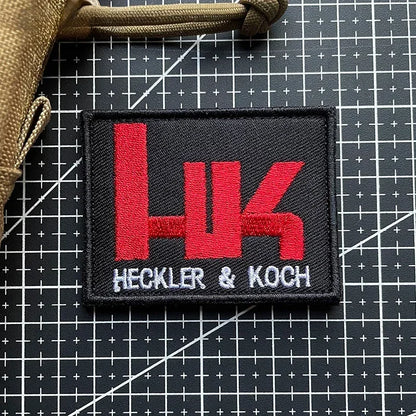 HECKLER&KOCH Embroidered Patches Hook&Loop Tactical Morale Badge Armband on Outdoor Backpack Appliques for Clothing Stickers