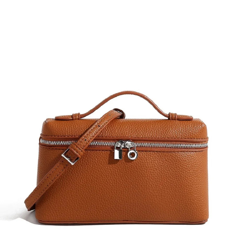 Premium Sense of Niche Lychee Grain Shoulder Bag Simple Fashion Lunch Box Women's Bag Exquisite Mini Handheld Crossbody Bags