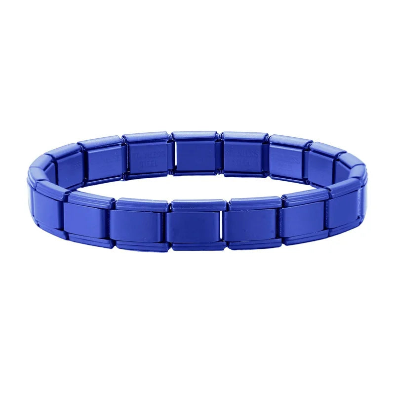 Y2K Italian Charm Bracelets DIY Basic Elastic Charm Stainless Steel Bracelet Fashion Women'S Jewelry Making Wholesale