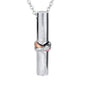 Cremation Necklace - Stainless Steel Ashes Pendant for Human Ash, Memorial Urn Jewelry Keepsake