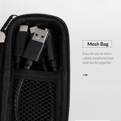 ORICO Eva Zipper Bag Mobile Phone Charger Protection Bag Hard Disk for External M.2 Hard Drive/Earphone/Data Line HDD Case Black