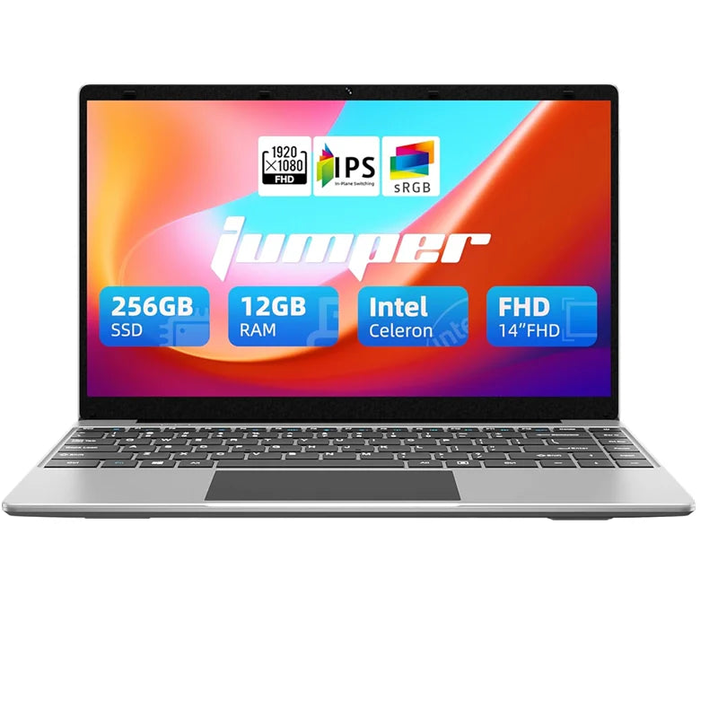 14 Inch Laptop PC 6GB LPDDR4 RAM 128GB SSD ROM 1080p FHD IPS Screen Windows 10 Computer with Celeron 4-Core Processor WIFI