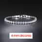 Hip Hop Iced Out 3/4/5mm Crystal Tennis Bracelet for Men Homme Trendy Punk Zirconia Men's Chain on The Hand Streetwear Jewelry
