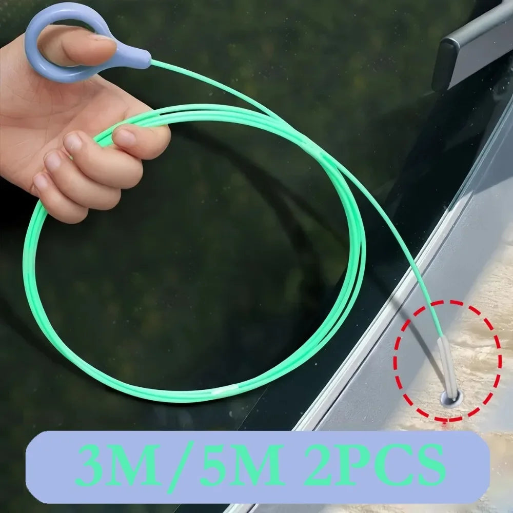 Drain Hole Car Cleaning Pipe Brushes Flexible Drain Dredge Sunroof Cleaning Scrub Brush Car Wash Cleaning Tool Accessories 3/5m
