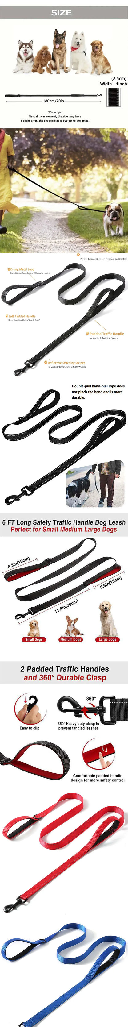 Double Strap for Dogs Hands Free Leash Dog Long Leash for Pet Puppy Accessories Dog Walking GXQ16