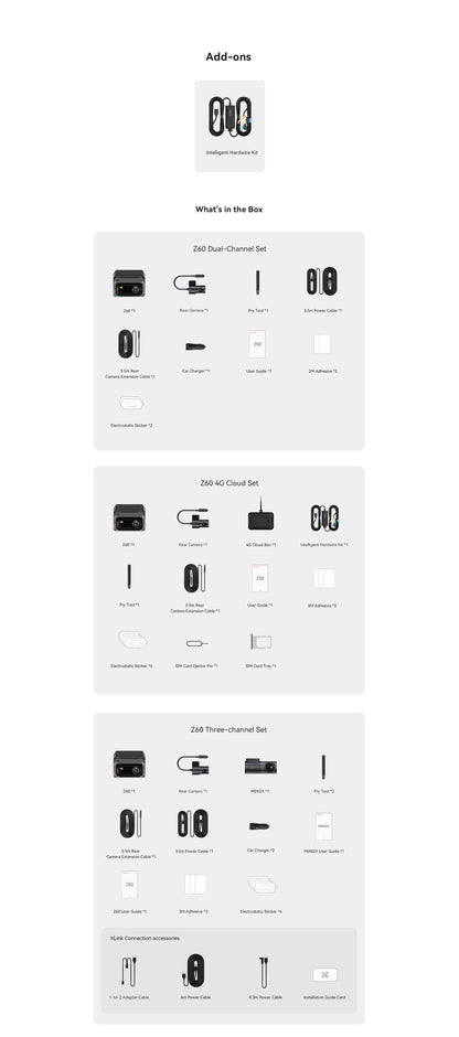 【Free 128G Card】DDPAI Z60 Dual Dash Cam Front and Rear 4K+1080P Dashcam Car DVR Dash Camera GPS ADAS Nightvision Park Monitor