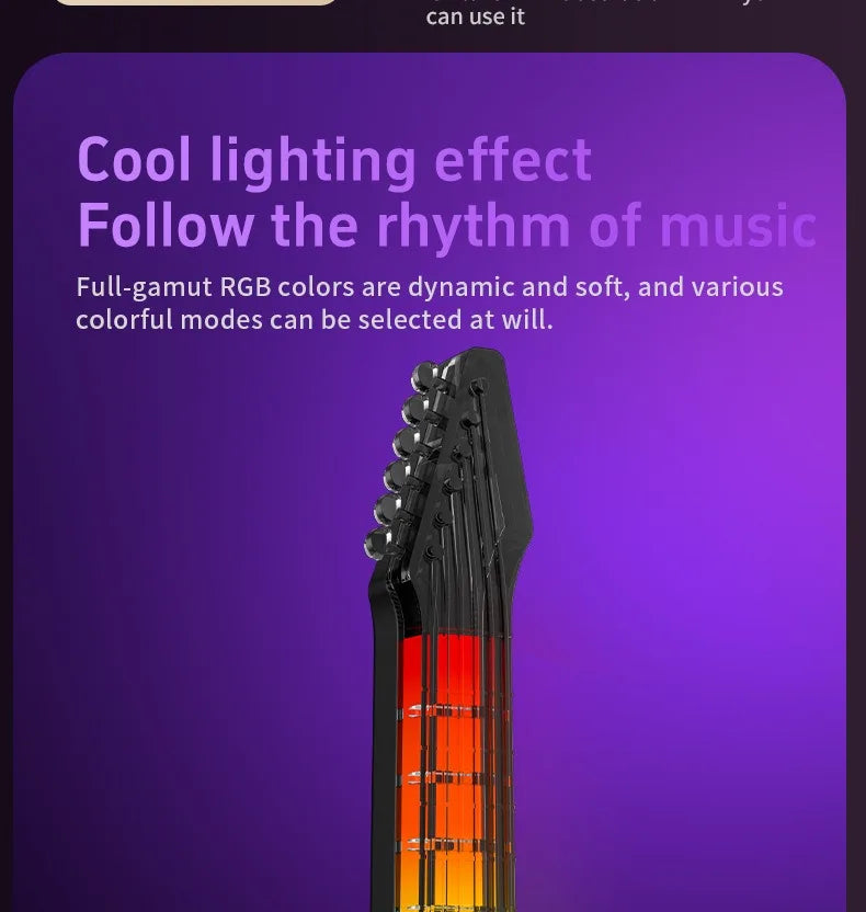 1PC Car Air Conditioner Vent Guitar Aromatherapy Atmosphere Light Perfume Fragrance Decorative Music Pickup Lamp Car Accessories