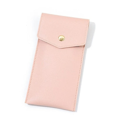 PU Leather Pencil Case Storage Bag Student Glasses Portable Stationery Bag Large-capacity Business Office Pen Storage Bag