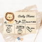 Custom Baby Wooden Memory Box Newbron Shower Gift Personalized Infant  Keepsake Box Baby Birth Stats Box Umbilical Cord Box