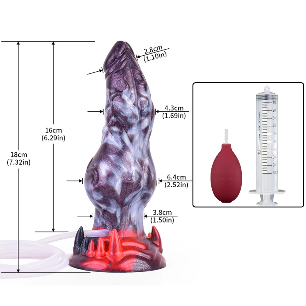 NNSX Horse Squirting Anal Plug Dildo Ejaculation Penis with Strong Sucker G-spot Stimulation Silicone Erotic Sex Toys For Woman