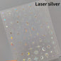 1pcs 5D Star Moon Nail Stickers Kawaii Pink Retro Bronzing Nail Art Sticker Decorations Decals DIY Adhesive Slider Accessories