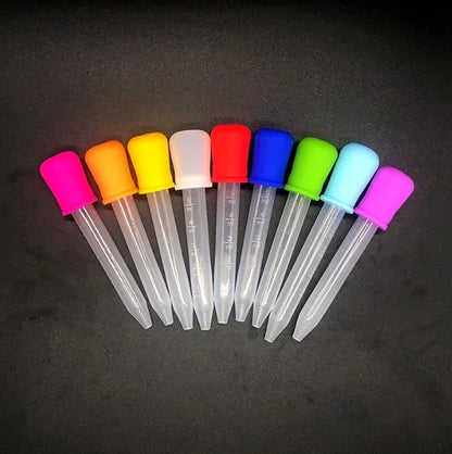 10Pcs/Set 5ml Silicone Plastic Pipette School Lab Experiment Supplies Dropper Feeding Medicine Liquid Eye Ear Pipette Dropper