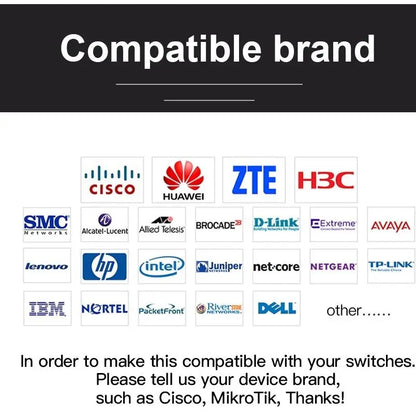 10G SFP+Duplex LC Optical Fiber Module Single 5km 1310nm with INTEL/Cisco/Mikrotik/Huawei/Extreme Switch Full Compatible