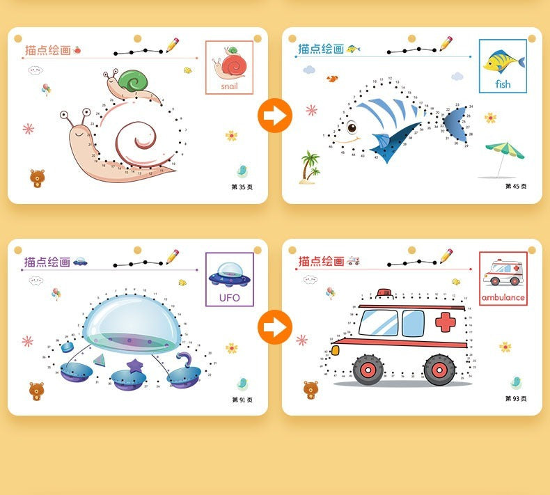 Magical Tracing Workbook Set Reusable Magic Practice Copybook for Kids with Drawing Pens and Eraser Learning Books Writing