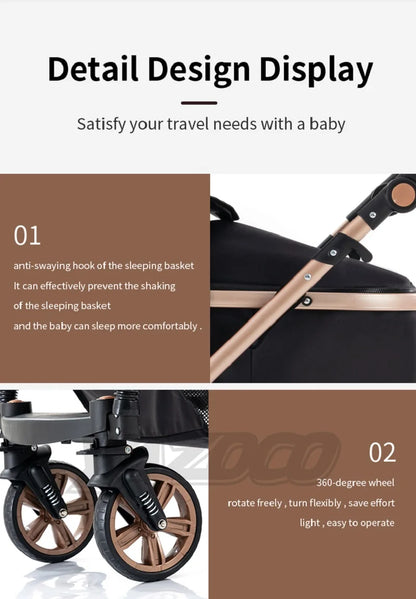 Baby stroller 3 in1,four wheel stroller,2 in 1 baby car,Lightweight strollers,Mutifunction Strollers,baby carriage,Poussette