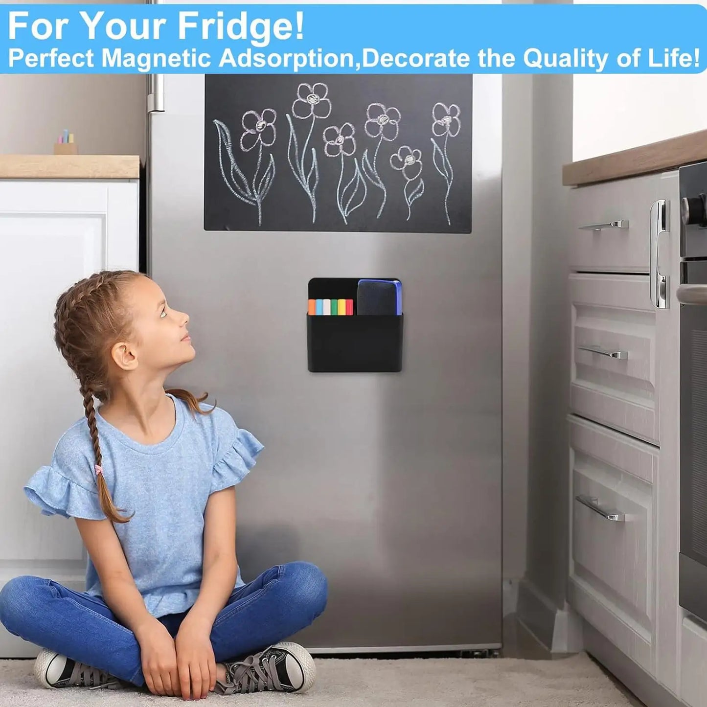 Magnet Pen Holder Magnetic Pen Cup Pencil Holder Fridge Pen Holder Storage Organizer Marker Holder For Refrigerator Cabinet