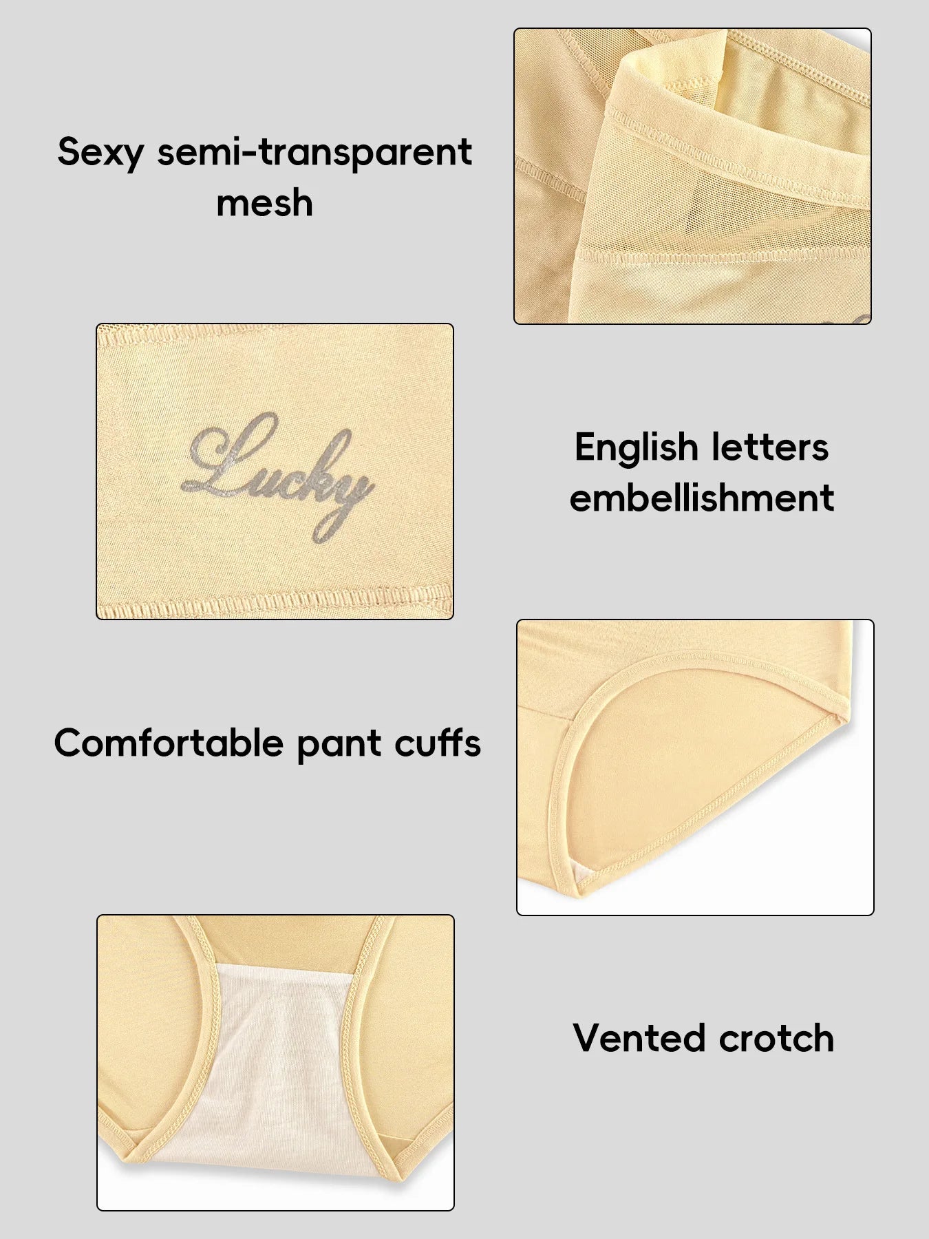 Hot Sale High Waisted Women's Panties Breathable Mesh Cross Tummy Cinching No Trace Triangle Panties Tummy Tuck Shaper