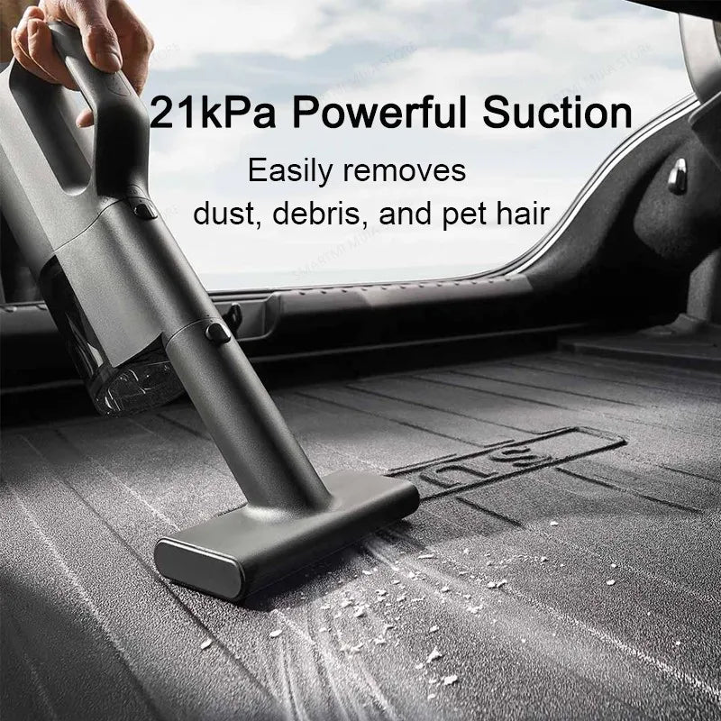 MIJIA Car Vacuum Cleaner 21kPa Suction,2400mAh Battery,Type-C Fast Charg,150mL Dust Cup,For Home Wireless Vacuum Cleaners