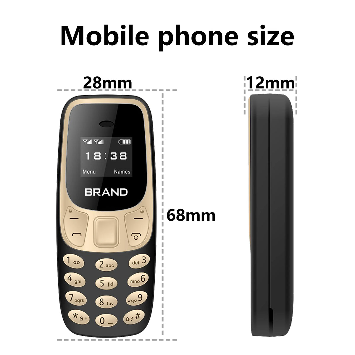 SERVO BM310 0.66-inch Screen‌ Small Mobile Phones Unlocked Bluetooth Earphone Tiny Phone Automatic Call Recording Dual SIM Small Cellphone