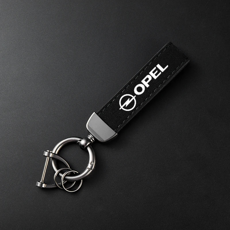 High-Grade Leather Suede Keychain Car Sport Keyring For Opel Astra H G J Insignia Mokka Zafira Corsa Vectra B C D Accessories