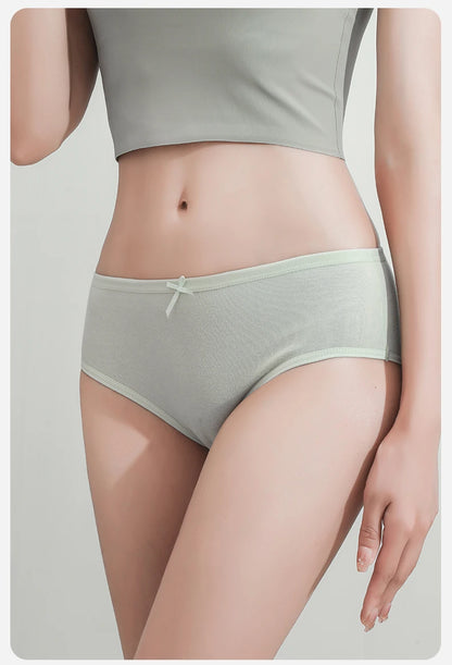 7Pcs Week Pants Cotton Women Panties Breathable Solid Underwear Cute Girls Briefs Soft Underpants Sexy Low Waist Female Lingerie