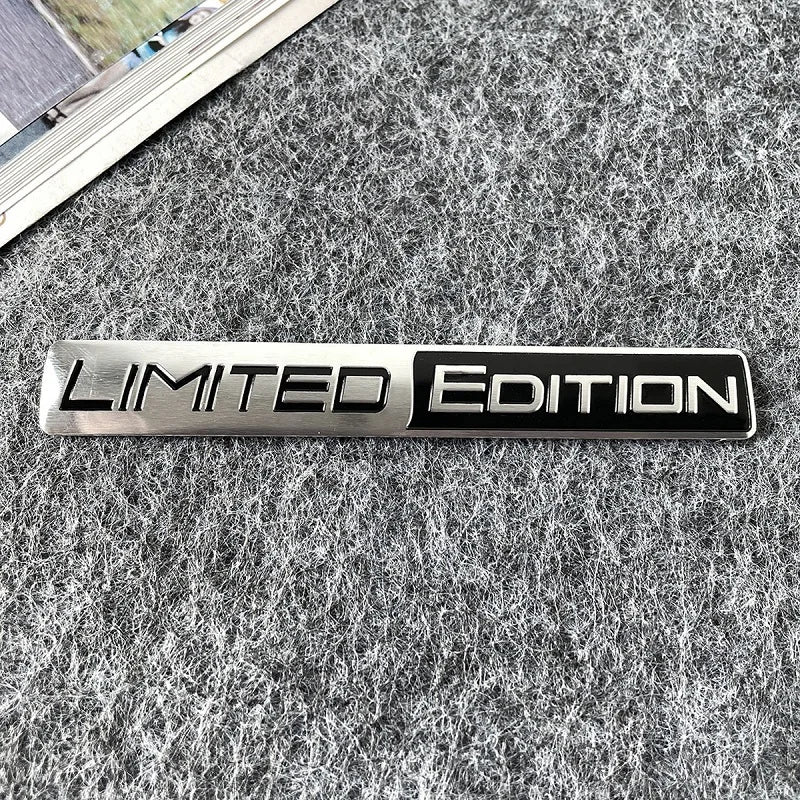 3D Aluminium Limited Edition Emblem Metal Sticker Car Body Rear Window Refit Decoration Decal Motorcycle Sticker
