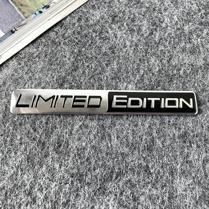 3D Aluminium Limited Edition Emblem Metal Sticker Car Body Rear Window Refit Decoration Decal Motorcycle Sticker