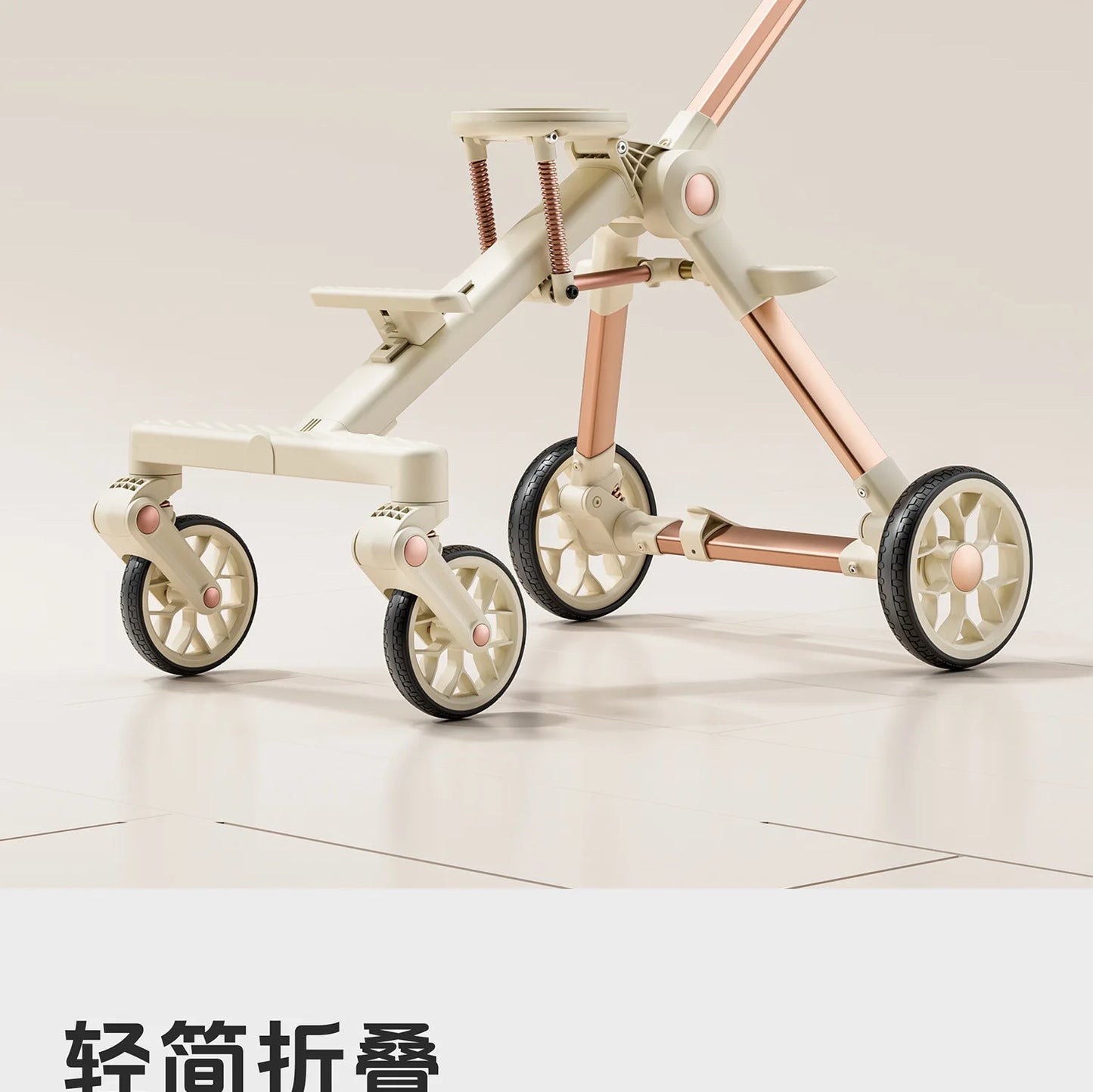 A6-2 Twin Pet Stroller Aluminum Alloy Detachable Foldable Lightweight Separate Travel Cart for Dogs Cats