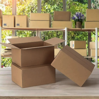 Mailing Shipping Boxes, 7.6x3.94x5.1inches, Brown Corrugated Cardboard Mailer Box With Lids, Single Wall, 32Lb/sq inch,