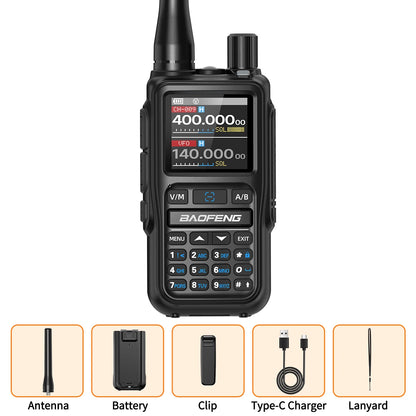 Baofeng UV-5R Mini Walkie Talkie Bluetooth Programming Wireless Copy Frequency Full Band 999CH AM FM Type-C Long Range Ham Radio