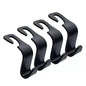 4Pack Car Seat Carbon Fiber Hook for Bags Car Clips Front Seat Headrest Organizer Holder Auto Fastener Hangers Car Accessories