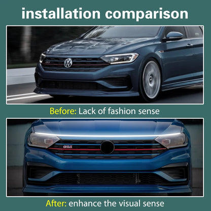 Car Flashing 1Pcs Car LED DRL Daytime Running Light For Alfa Romeo Stelvio 2017-2023 Universal Flexible Decorative Light Strip