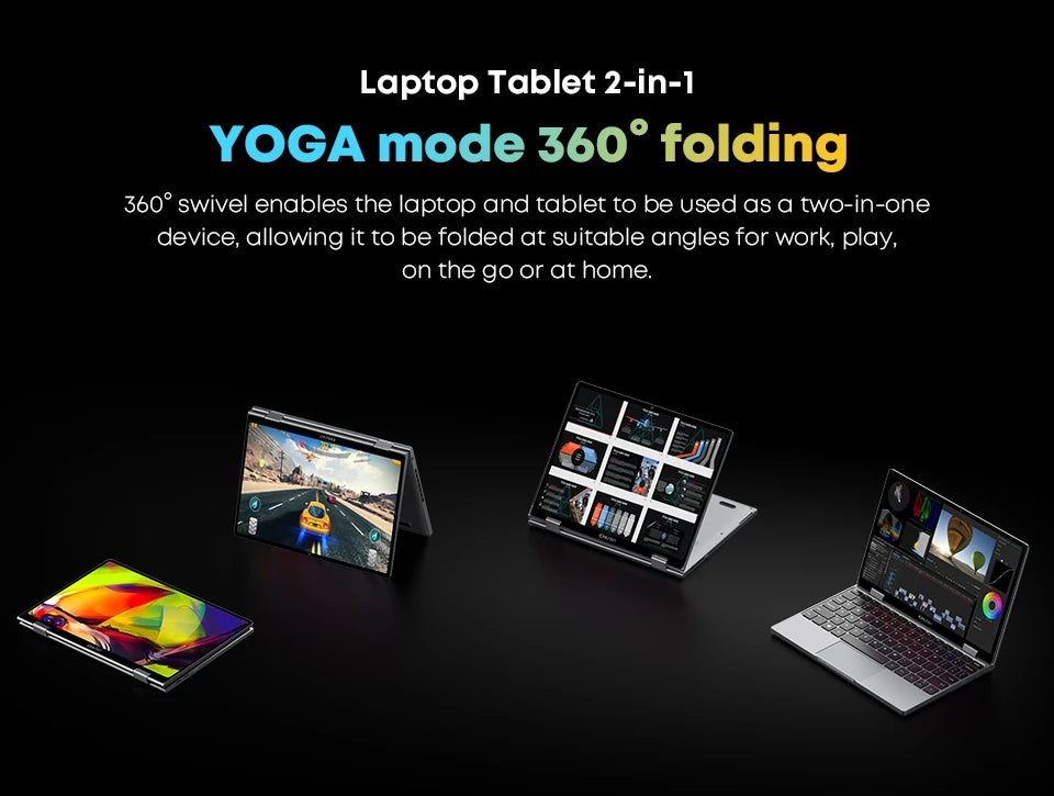CHUWI MiniBook X N150 Laptop 10.51 Inch 16GB /12GB RAM 512GB SSD 2-in-1 Yoga Mode Intel Windows 11 Notebook 360° Flipable WiFi 6