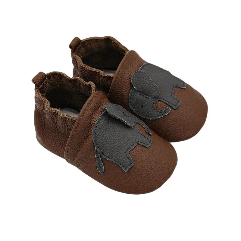 Autumn Baby Shoes Toddle Boys Girls Skid-Proof Shoe Soft Sheepskin Sneakers Fashion Animal Picture First Walker Moccasins 0-24M