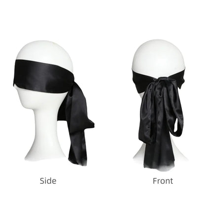 Erotic Fabric Solid Colour Eye Mask with Fetish Slave Cosplay Binding Sex Toys for Couple Bdsm Blindfold Flirting Sexy Costume