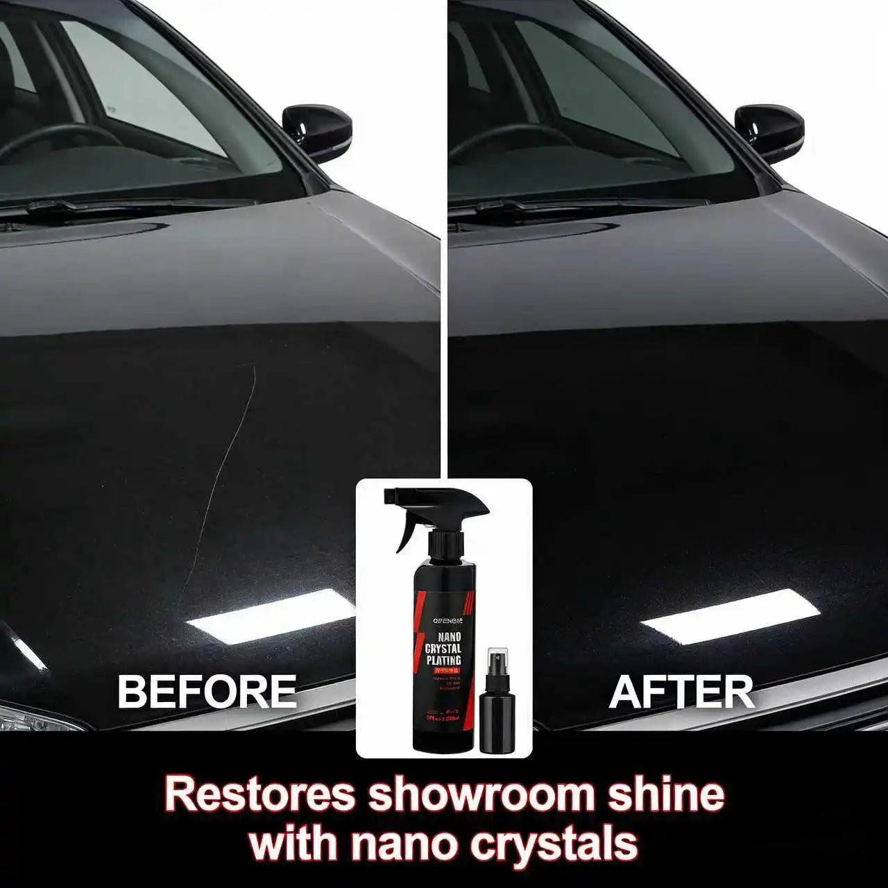 QIFENGHE Nano Crystal Plating – Ceramic Coating for Car Paint, Wheels & Glass, Ultra-Hydrophobic & Gloss Enhancement, Long-Lasti