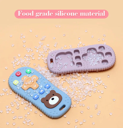 Baby Teethers Remote Control Shape Silicone Molar Chewing Toys Silicone Teething Toys Infant Baby Gifts Newborn Accessories