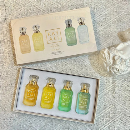 KAYALI 4x10ml Mini Perfume Set Vanilla Oud Floral Fruity Oriental Long Lasting Unisex Eau De Parfum Travel Gift Set Luxury