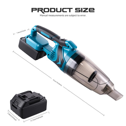 Podofo 18V Rechargeable Cordless Handheld Vacuum Cleaner Wet & Dry Dual Use With 4 Multifunctional Nozzles Portable Dust Remover For Household Car Interior And Pet Hair Cleaning