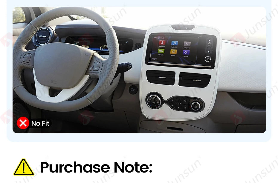 Junsun Wireless CarPlay Android Auto Car Radio for Renault Clio 4 2012- 2017 2 DIN Multimedia Stereo with Built-in Cooling Fan GPS Navigation SWC Bluetooth FM RDS DSP IPS Screen Car Intelligent Systems 4G WiFi 8 Core