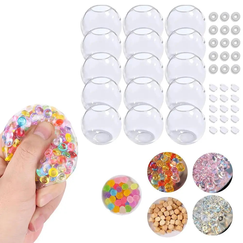 DIY Clear Stress Balls Making Kit Sensory Balls DIY Craft Set with Tool for Adults Office Anxiety Handmade Fidget Toys