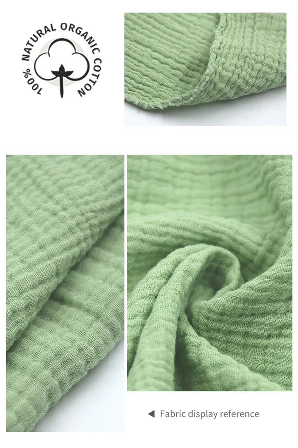 Double Gauze Cotton Muslin Fabric by the Meter for DIY Craft & Sewing Material Like Dress Towel Cheesecloth Table Runner Fabrics