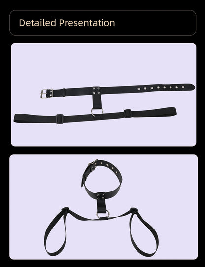 QKKQ PU Leather And Webbing Erotic Bra Chest Harness Belt Breast Teating Chest Binder BDSM Sex Toys For Women Erotic Accessories