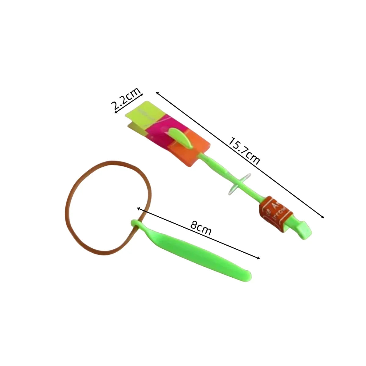 Outdoor Flash Rocket Toy LED Lights Glowing Slingshot Rocket Helicopter Flying Toy Party Fun Gift Rubber Band Ejector Toys