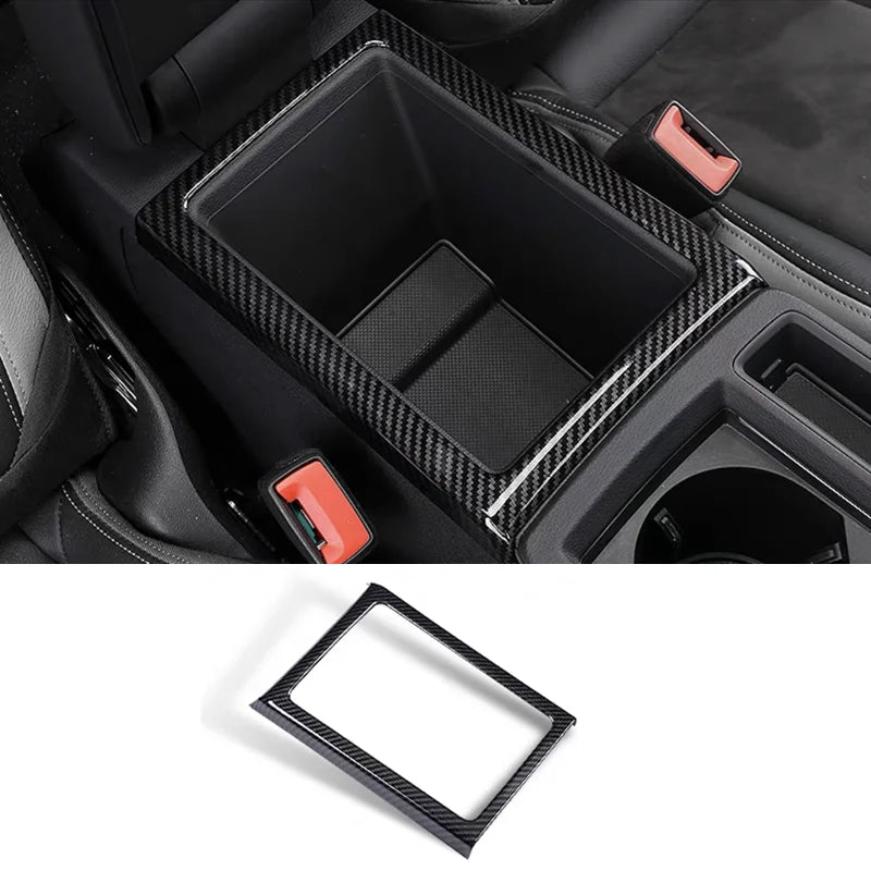 FOR Audi Q3 2019 -2022 Car Carbon fiber style Console Gear Shift Frame Cover Trim Interior accessories  Auto Integral interior