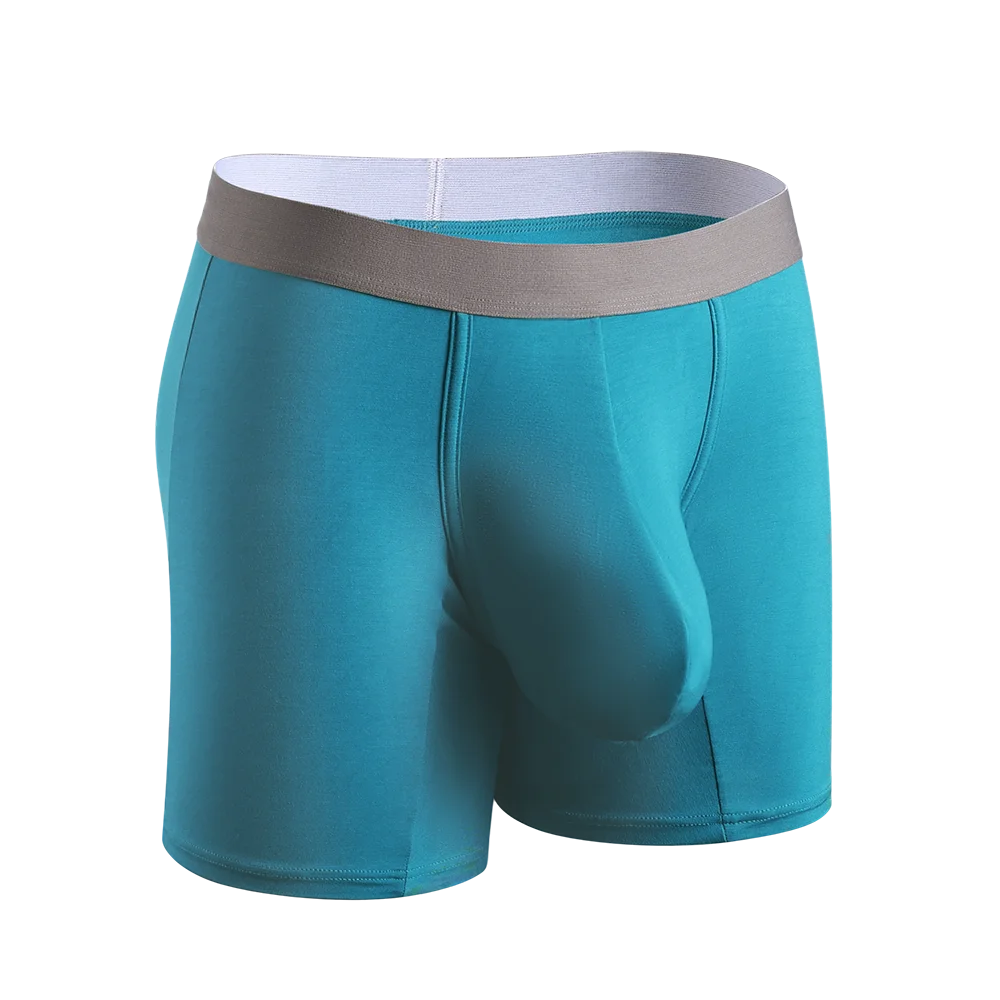 Large bag flat corner pants, long men's underwear sports shorts