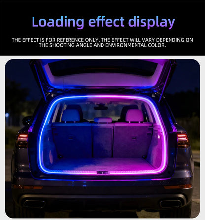 New car universal trunk and trunk lights with colorful lighting APP control LED ambient light RGB decorative light