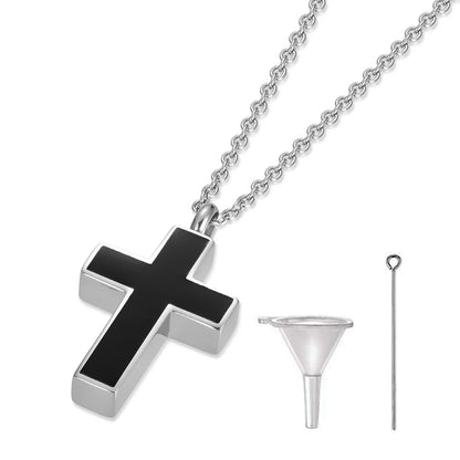 Cremation Necklace - Stainless Steel Ashes Pendant for Human Ash, Memorial Urn Jewelry Keepsake
