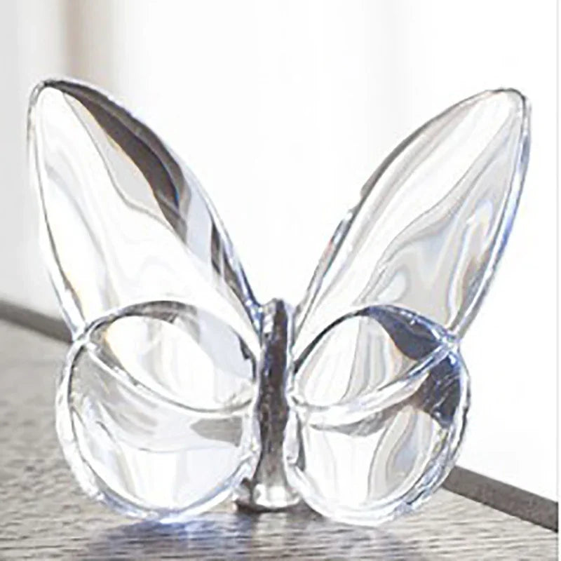 Crystal Papillon Butterfly Wings Fluttering Glass Lucky Butterfly Ornaments Home Decoration Crafts Accessories Birthday Gift